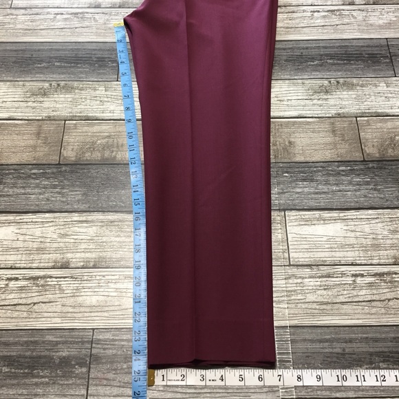 J crew tollegno 1900 Italy dress pants crop women’s 4 (Inseam 24.5) burgundy - Picture 2 of 11